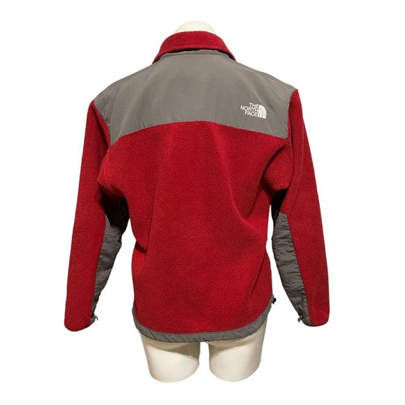 The North Face Small Red Grey Fleece Jacket - Picture 4 of 8